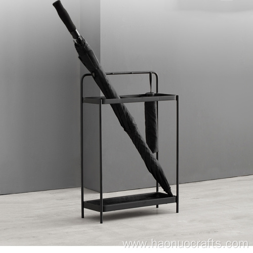 Black minimalist umbrella storage rack